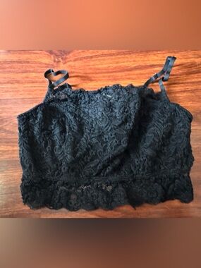 Grace & Lace Black Lace Bralette Crop Top